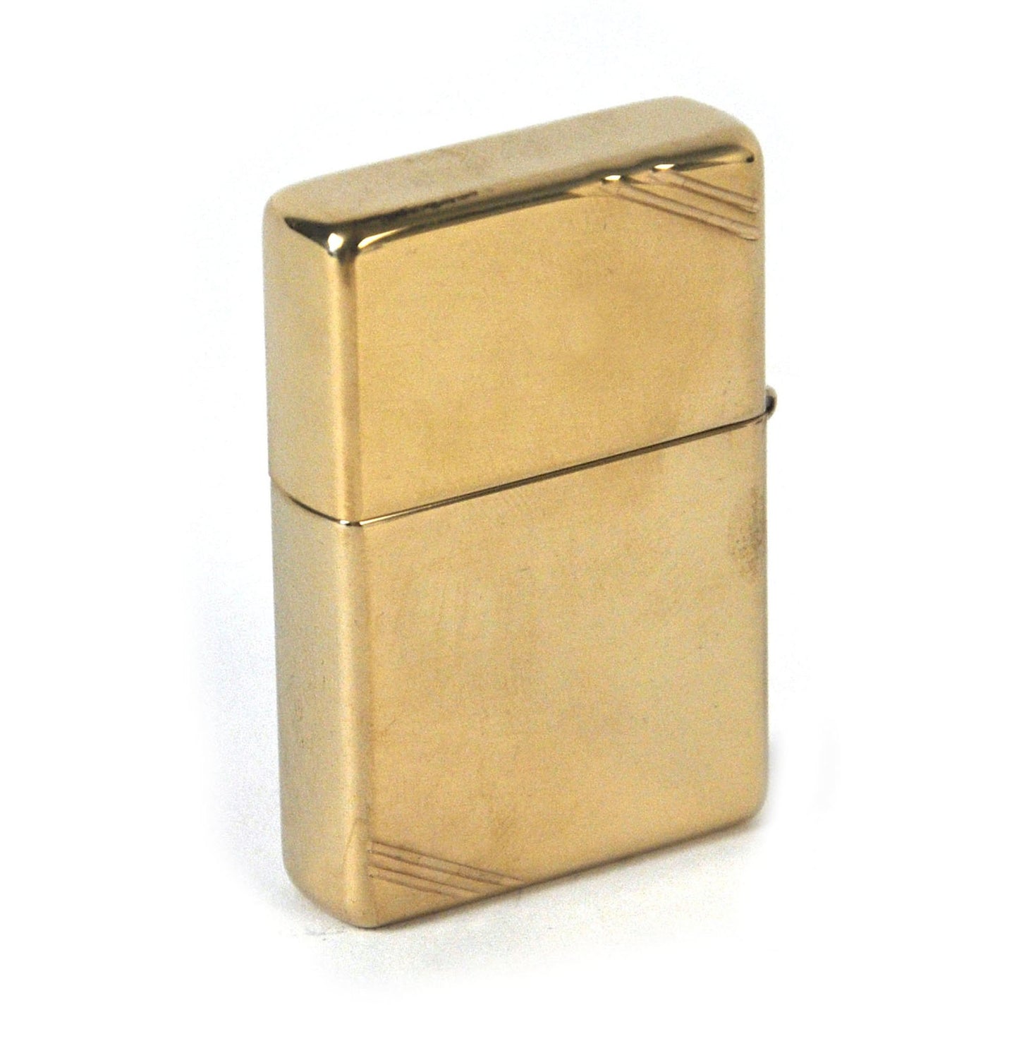 Zippo Vintage High Polish Brass Pocket Lighter with Slashes Pocket Lighter