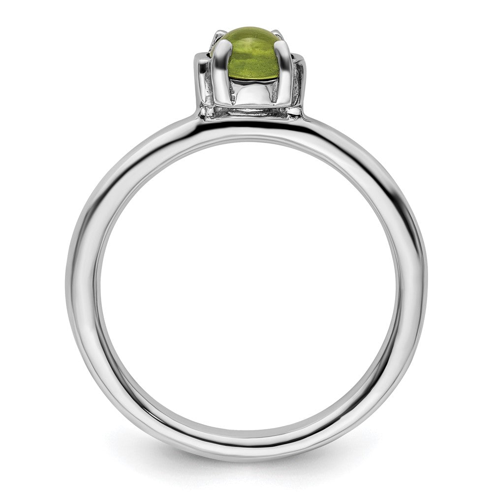 Sterling Silver Stackable Expressions Polished Peridot Ring Size -6