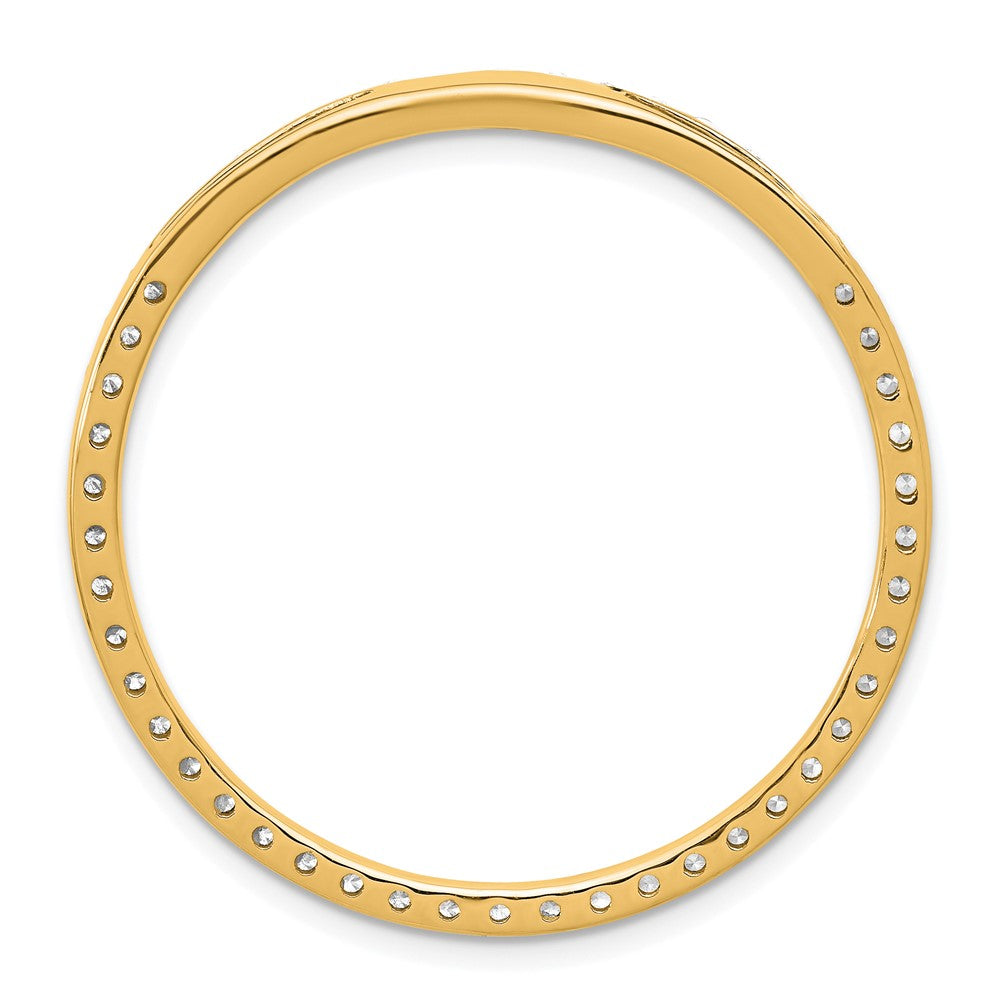 14k 1 1/2 carat Lab Grown Diamond VS/SI+ G+ Complete Circle Chain Slide Pendant