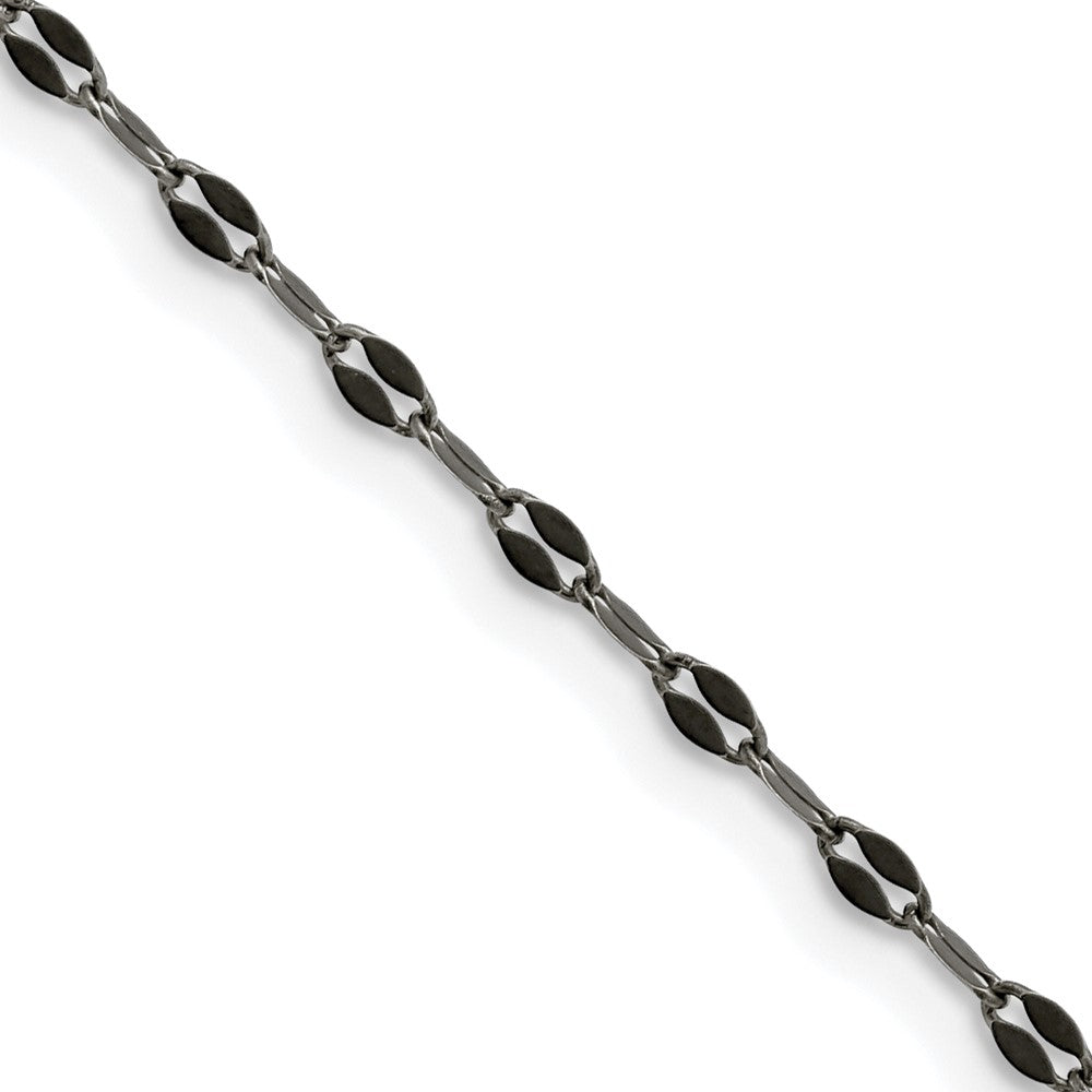 Stainless Steel Oxidized 2.5mm 16in Fancy Chain
