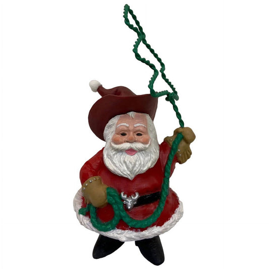 1992 Santa's Roundup (Santa Claus) Hallmark Keepsake Christmas Tree Ornament - QX5084U