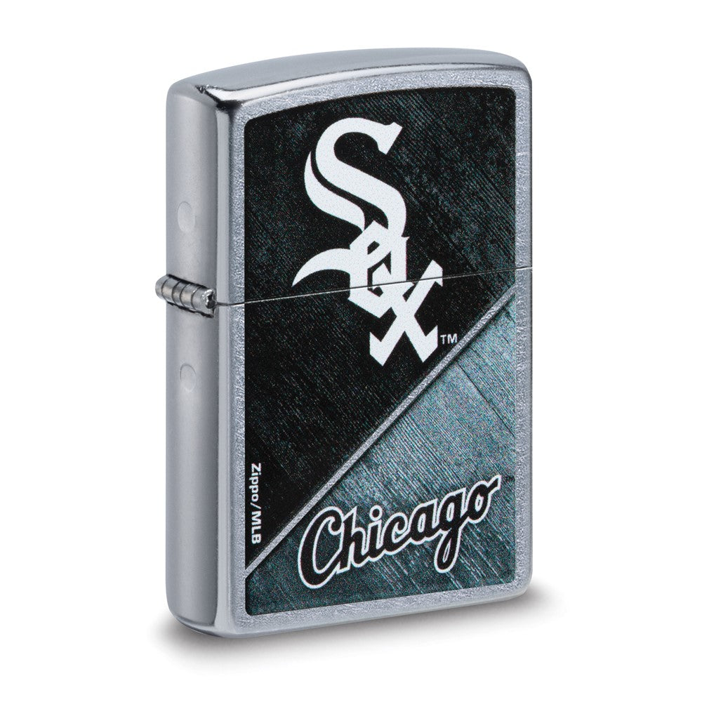 Zippo Street Chrome Chicago White Sox Color Image MLB Lighter