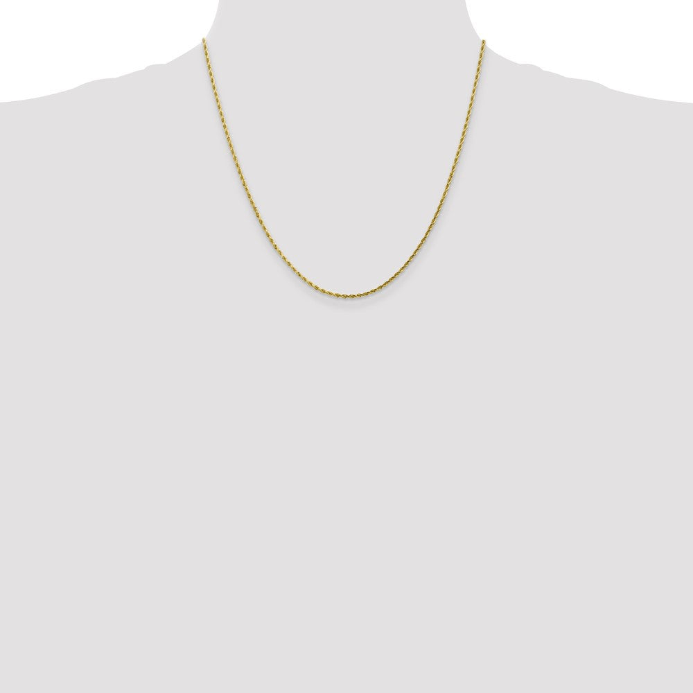 10k White Gold 2mm Diamond-Cut Rope Chain
