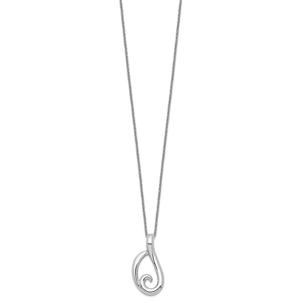 Sentimental Expressions Sterling Silver Rhodium-plated Friendship 18in Necklace 18 Inches