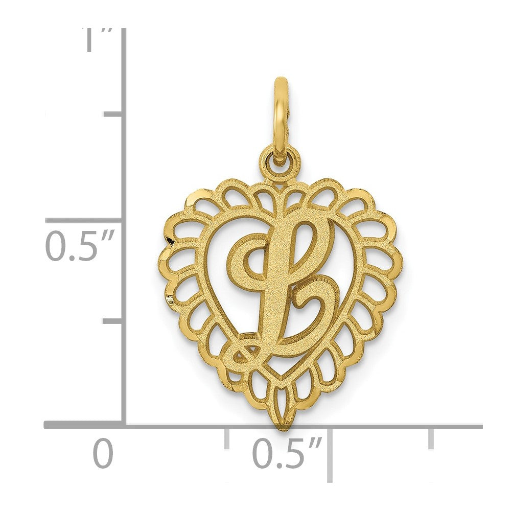 10k  Gold Initial L Charm