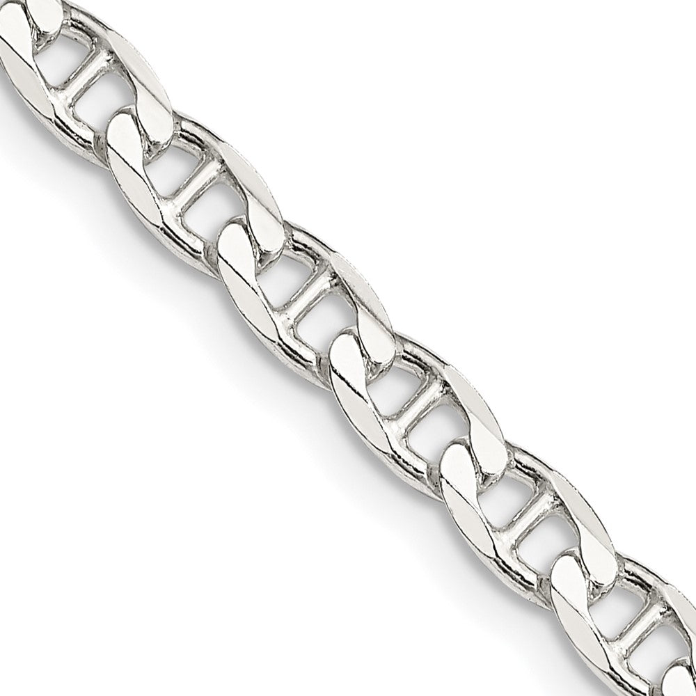 Sterling Silver 4.65mm D/C Flat Anchor Curb Chain 20 Inches