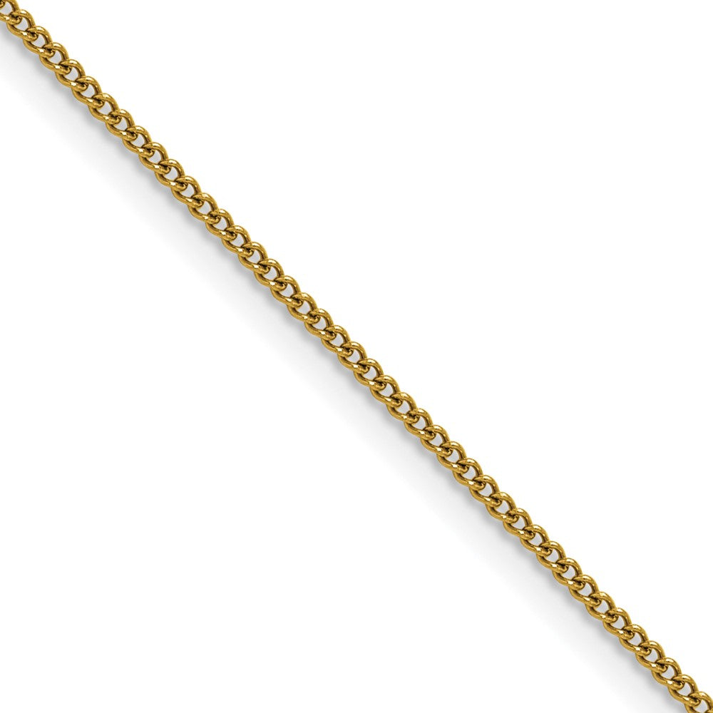 Chisel Stainless Steel Polished Yellow IP-plated 1.5mm 24 inch Curb Chain