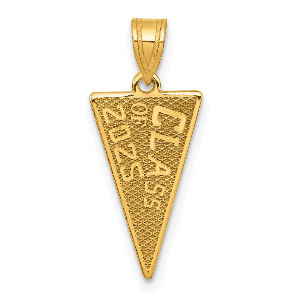 14K Class Of 2025 Rally Flag / Graduation Charm