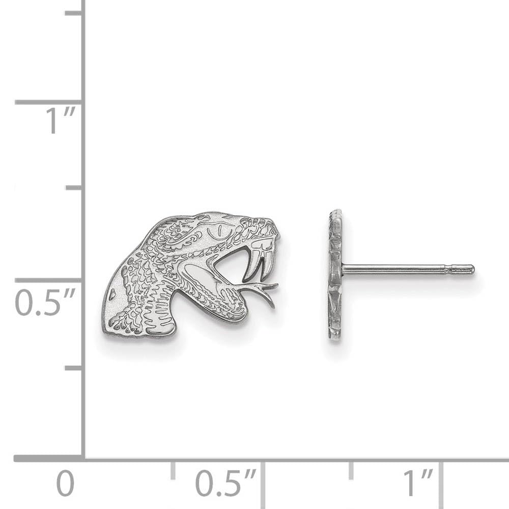 Sterling Silver Official Licensed Collegiate Florida A&M University (FAMU) XS Post Earrings