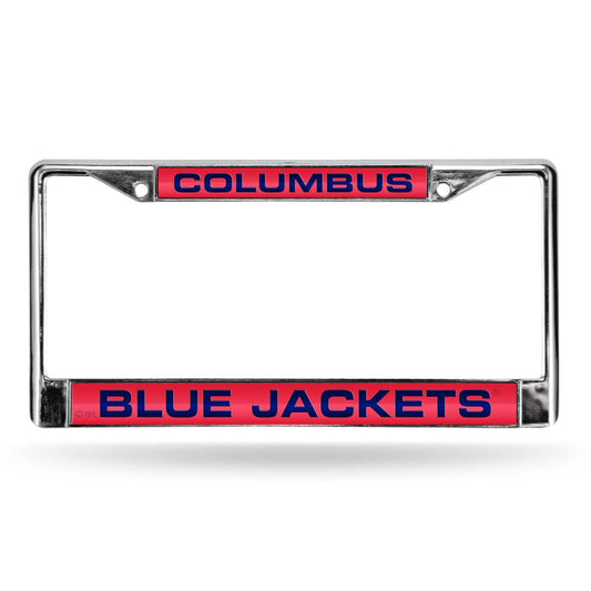 Columbus Hockey Blue-Jacket's Chrome Metal Laser Cut License Plate Frame