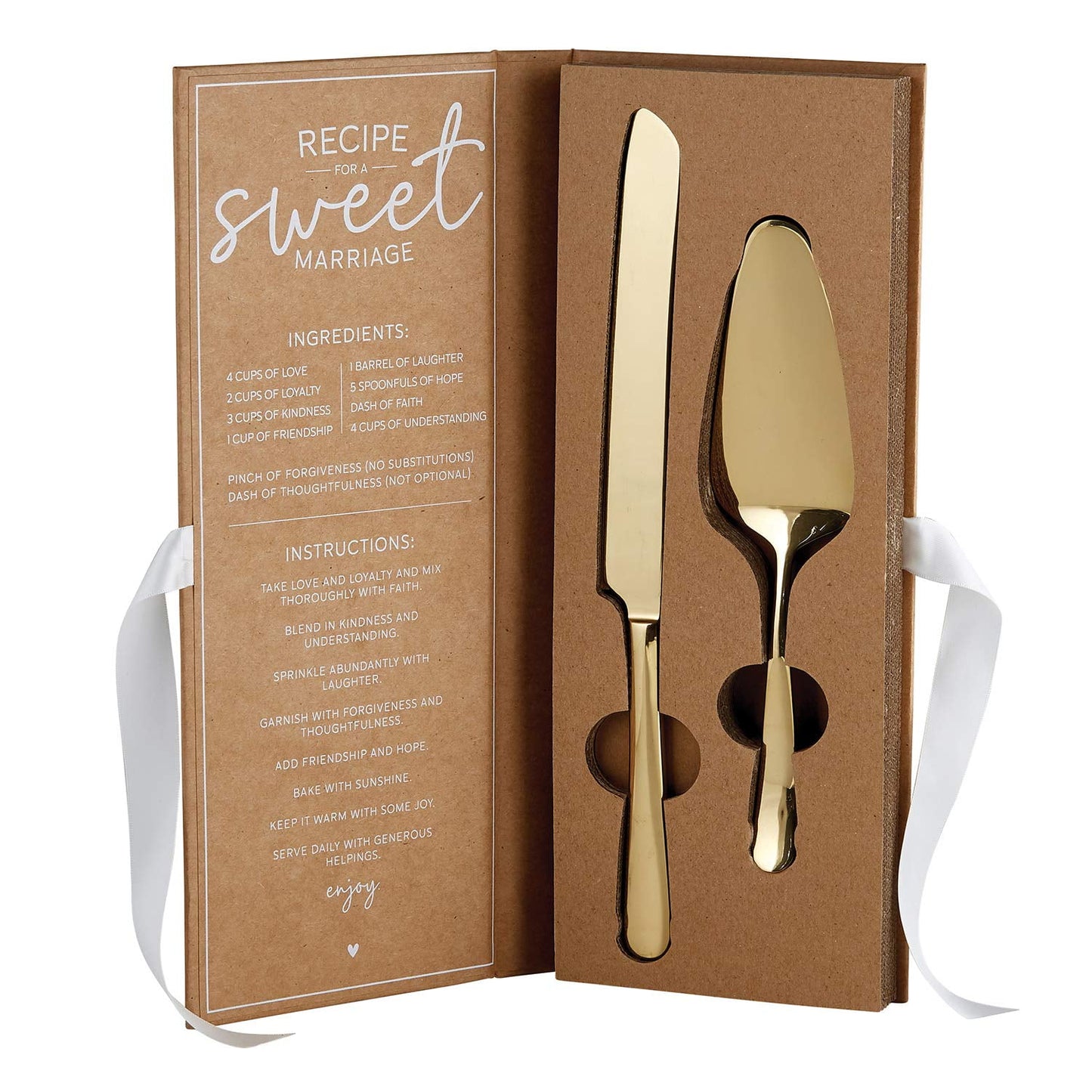 Santa Barbara Design Studio Wedding Cardboard Book Gift Set, 2-Piece, Cake Serving