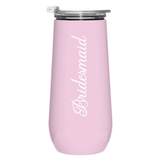 Slant Collections Tall Stainless Steel Tumbler, 12-Ounce, Bridesmaid