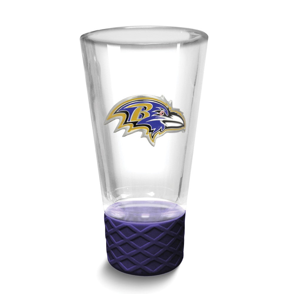 NFL Baltimore Ravens Collectors 4 oz. Shot Glass with Silicone Base