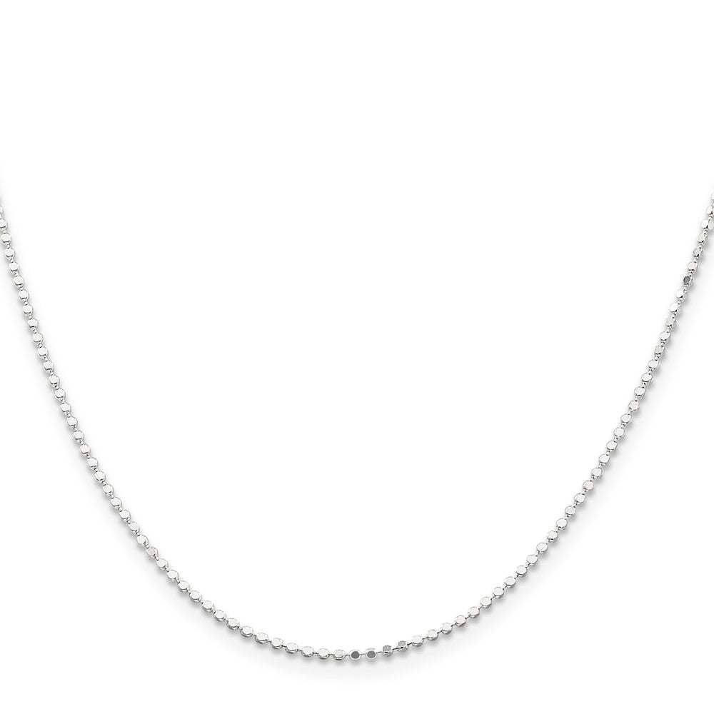 Sterling Silver 1.15mm Square Fancy Beaded Chain 20 Inches