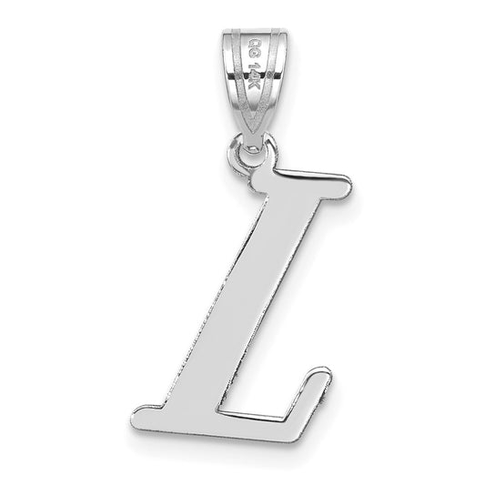 14kw Polished Letter L Initial Pendant