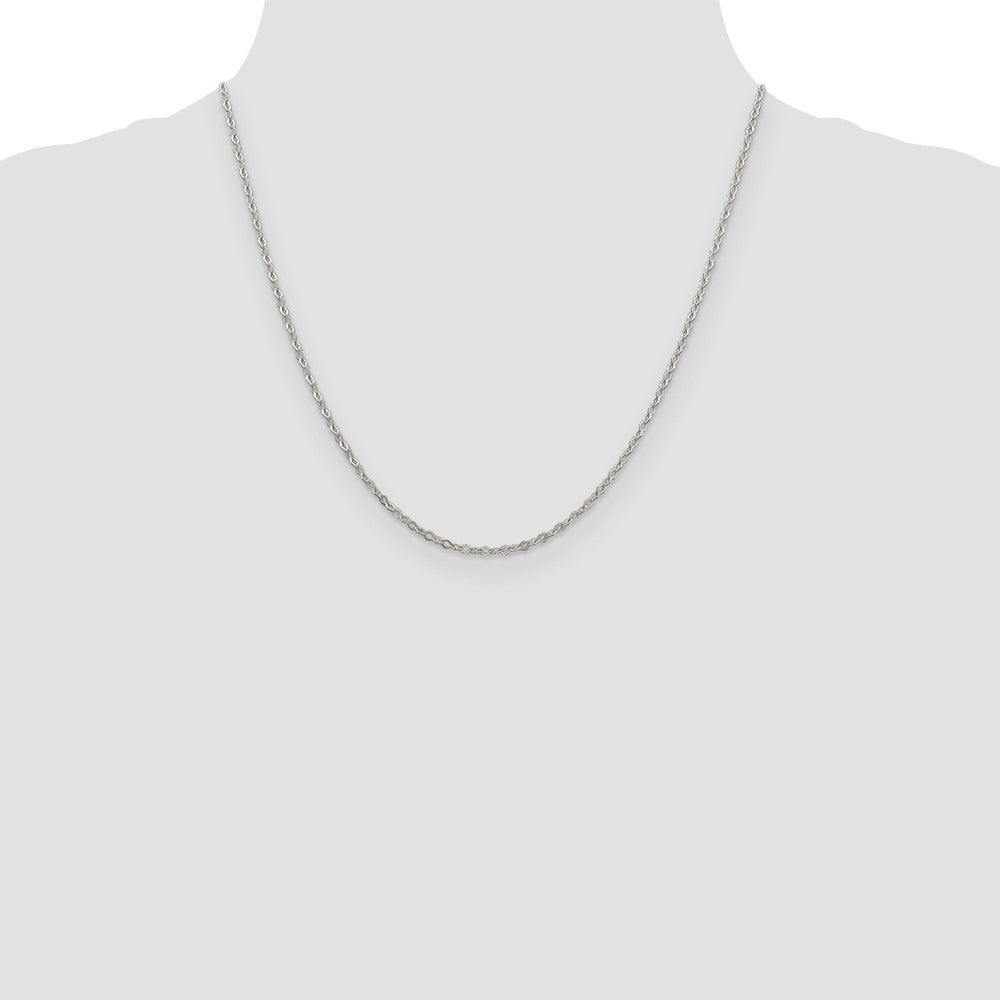 Sterling Silver 2.25mm Fancy Navette Link Chain 20 Inches