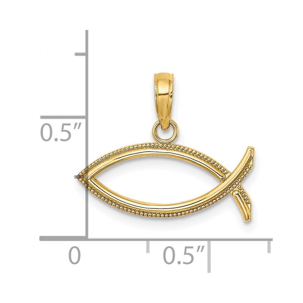 14K Gold Ichthus Charm