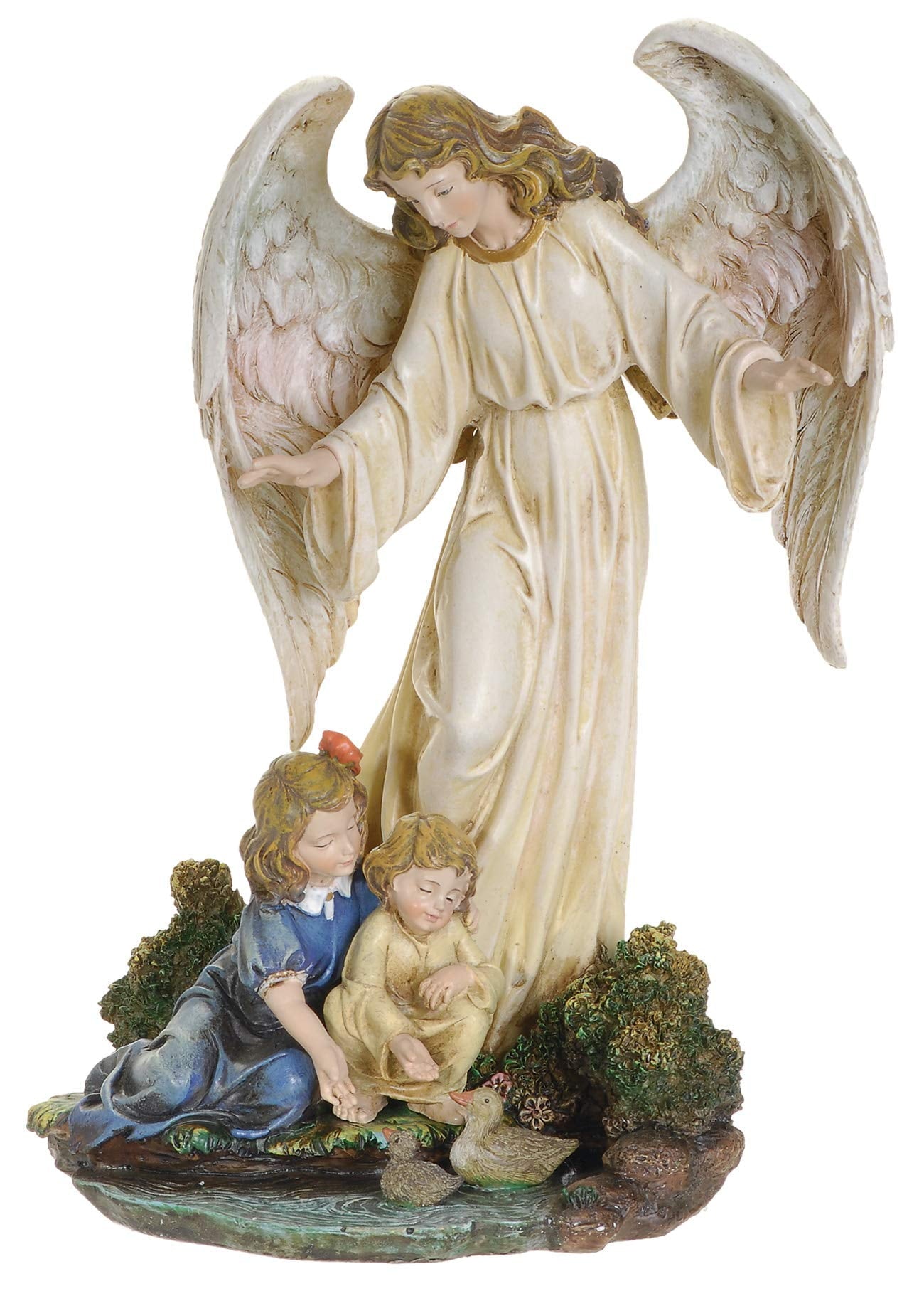 Angel Collection Joseph's Studio by Roman Exclusive Guardian Angel with Children Figurine, 8.5-Inch