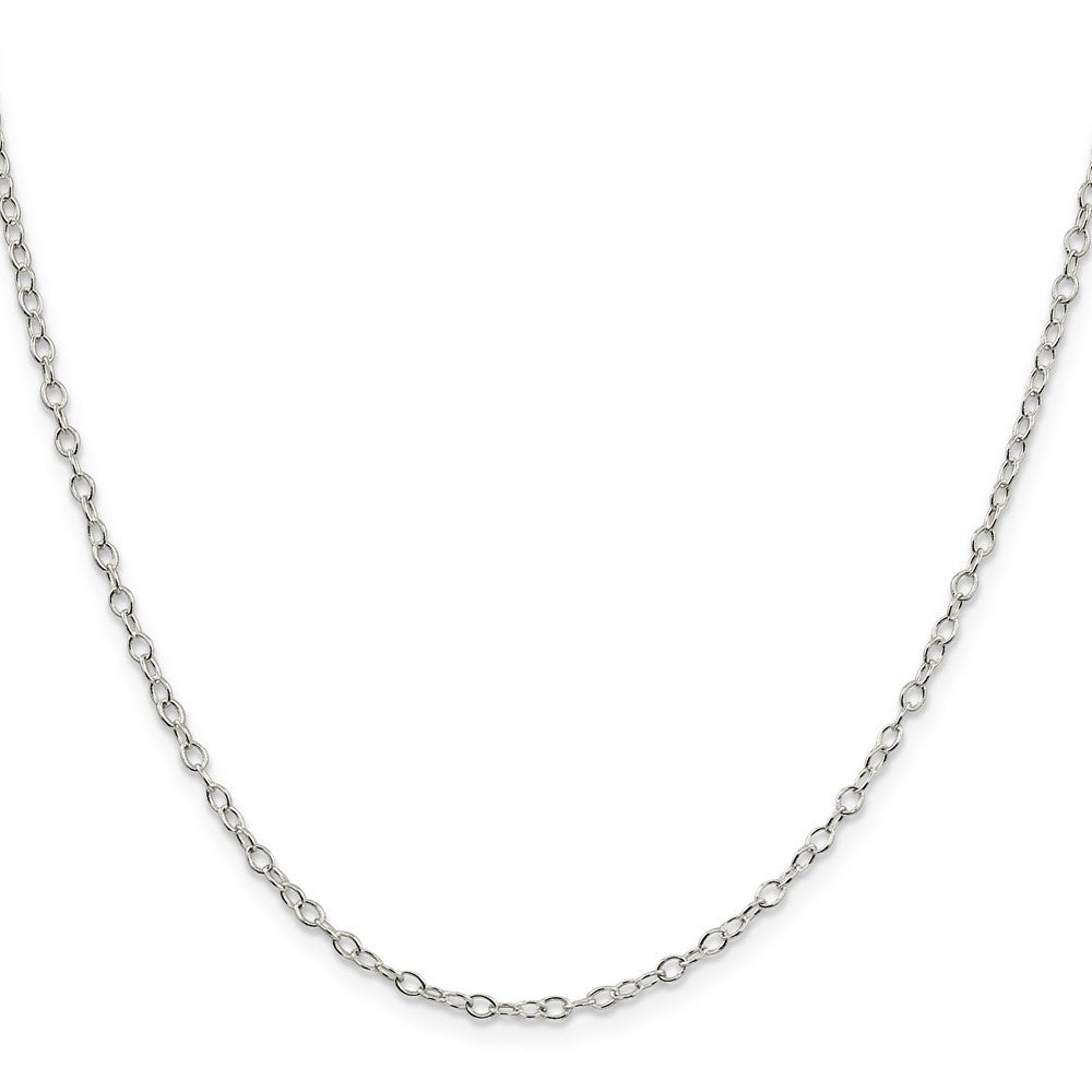 Sterling Silver 2.25mm Oval Cable Chain 20 Inches