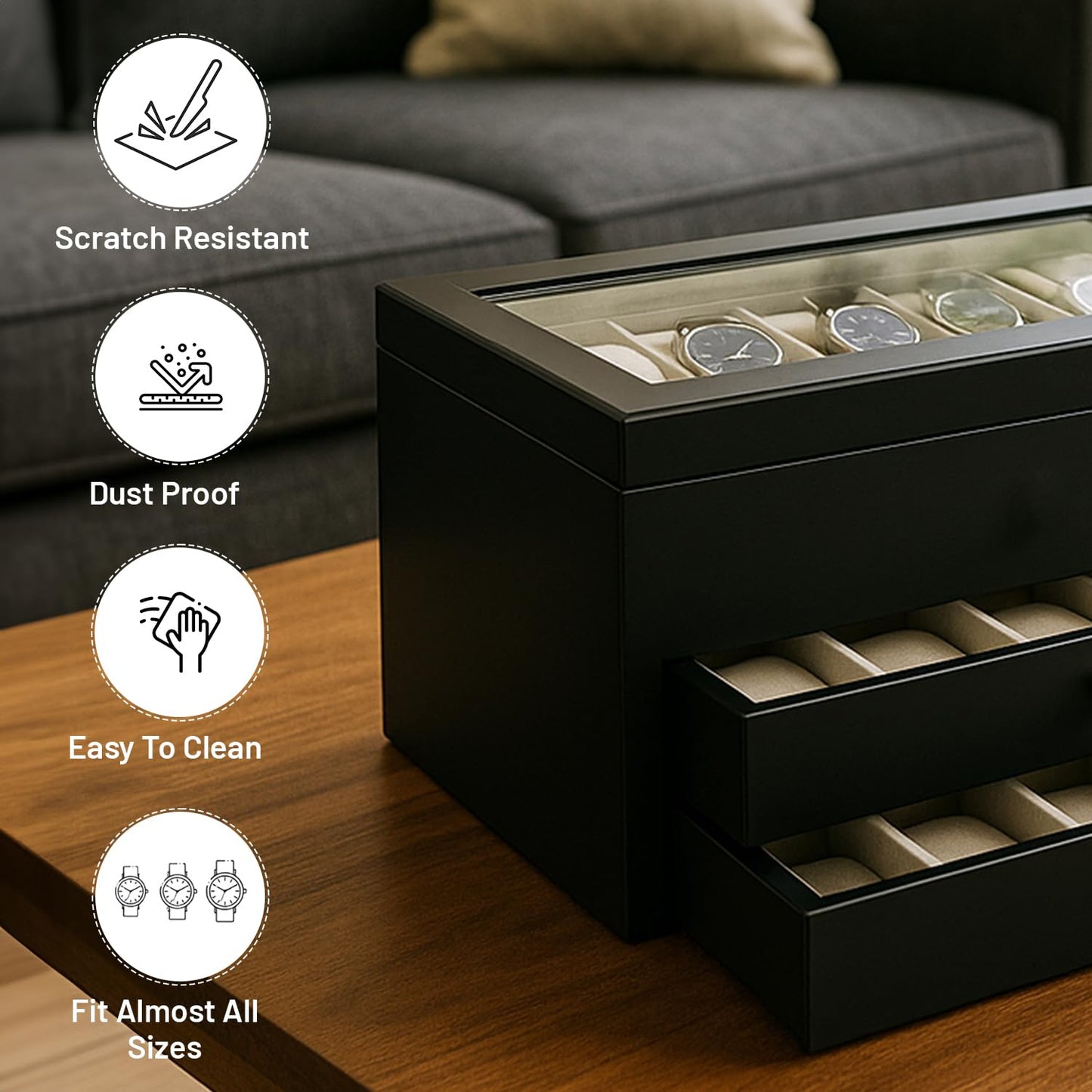 Black 36 Watch Case