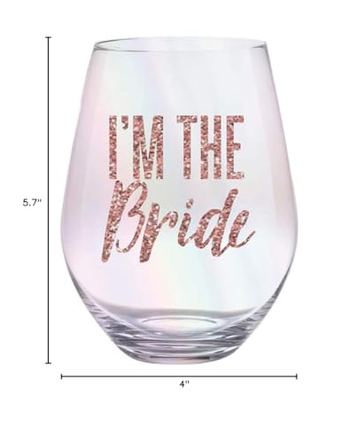 Christian Brands 10-06308-018 30 oz Im the Bride Stemless Jumbo Wine GlassPack of 6