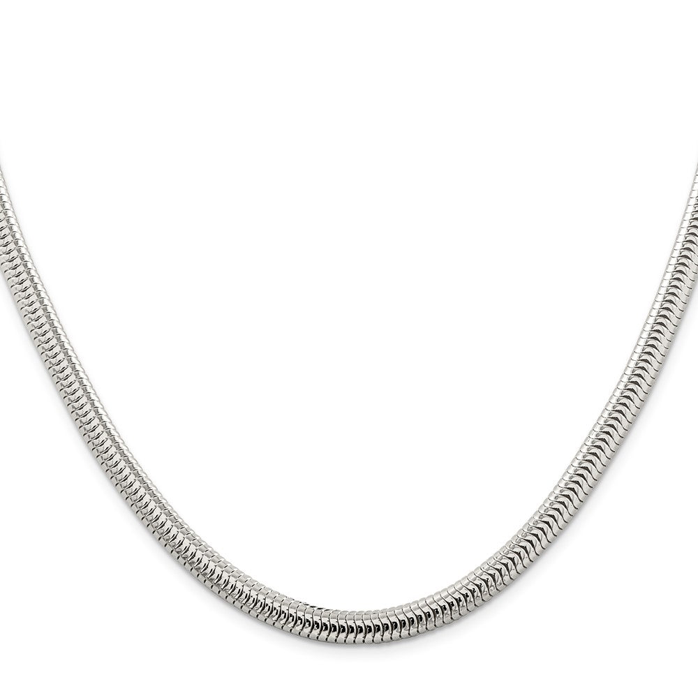 Sterling Silver 6mm Round Snake Chain 24 Inches