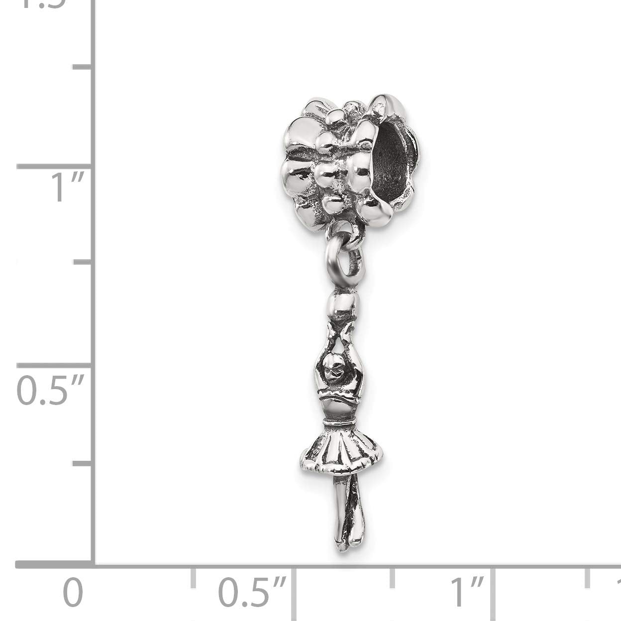 Sterling Silver Reflections Ballerina Dangle Bead