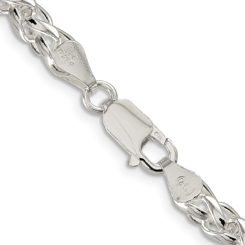 Sterling Silver 5mm Round Spiga Chain 18 Inches