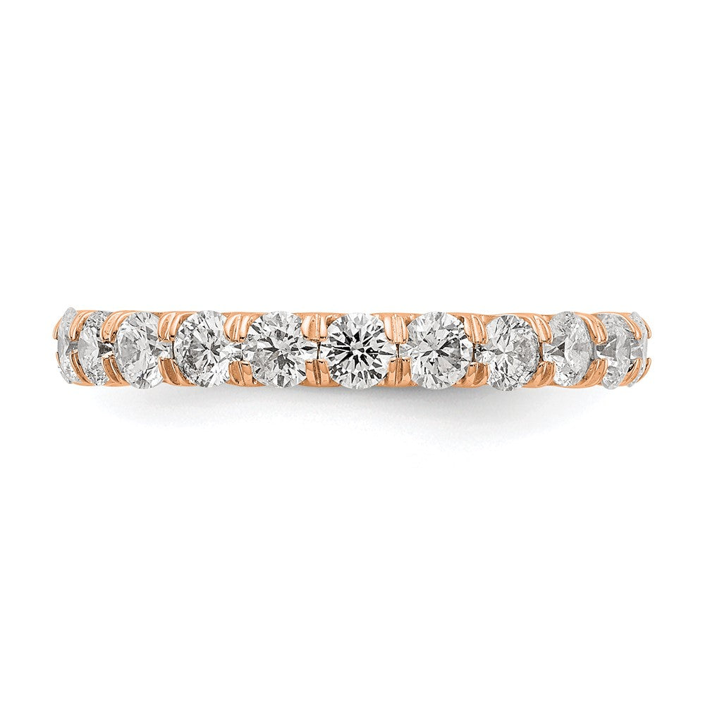 True Origin 14K Rose Gold 2 carat Lab Grown Diamond VS  D E F  Size 6 Eternity Ring