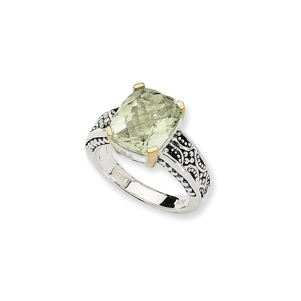 Serling Silver  w/14k GQ Ring