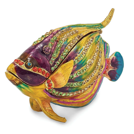Pewter Kaleidoscope Fish Trinket Box