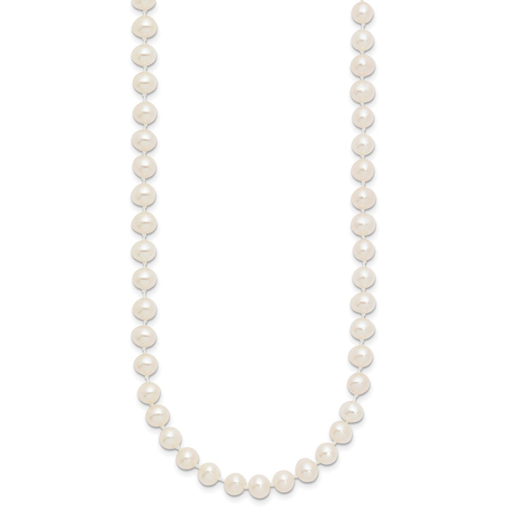 10k 5-6mm White Near-Round Freshwater Cultured Pearl 18 inch Necklace