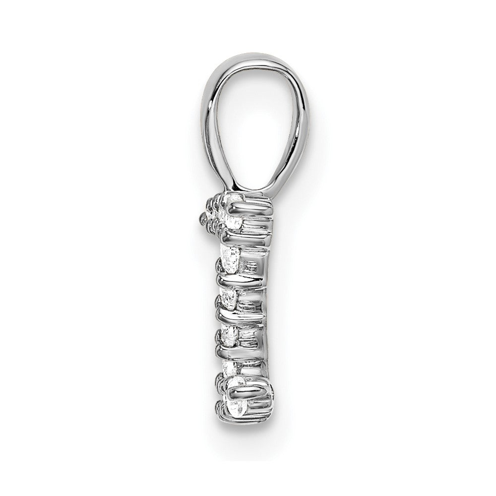 14k White Gold 1/8 carat Lab Grown Diamond VS/SI+ G+ Letter Z Intitial Pendant