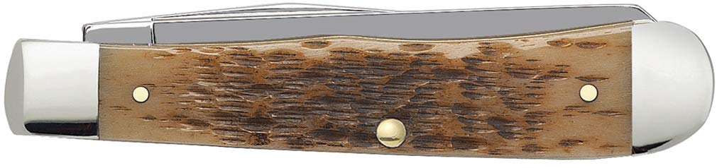 Case Peach Seed Jig Amber Bone Trapper 00164