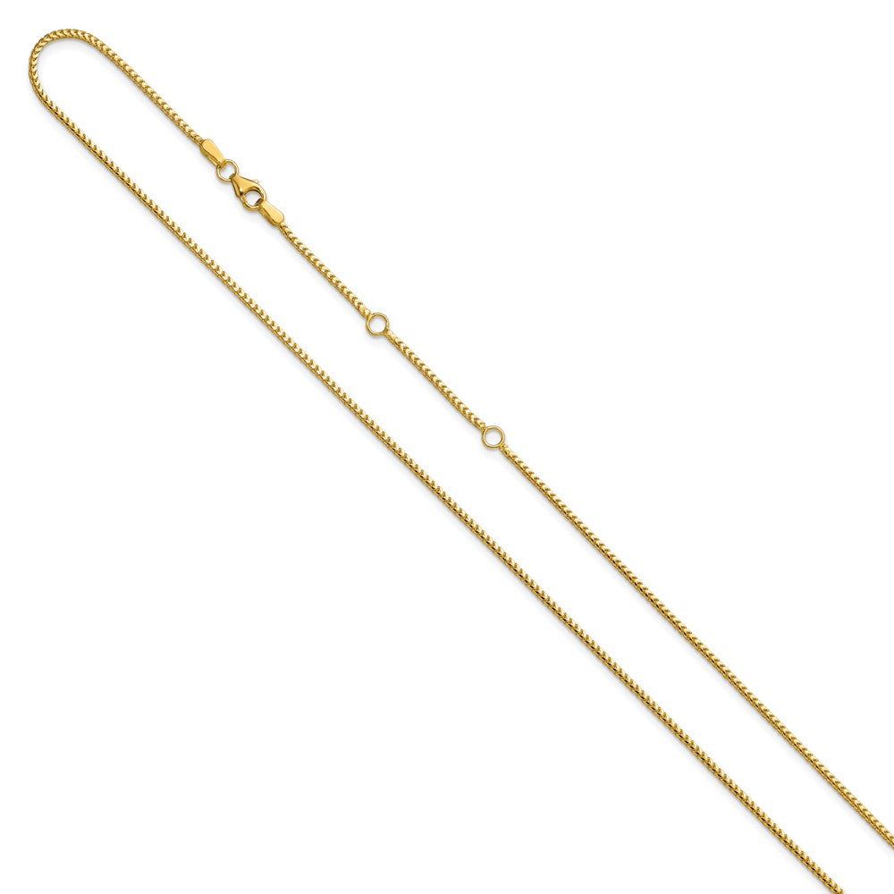10K 1.25mm Franco 1in+1in Adjustable Chain