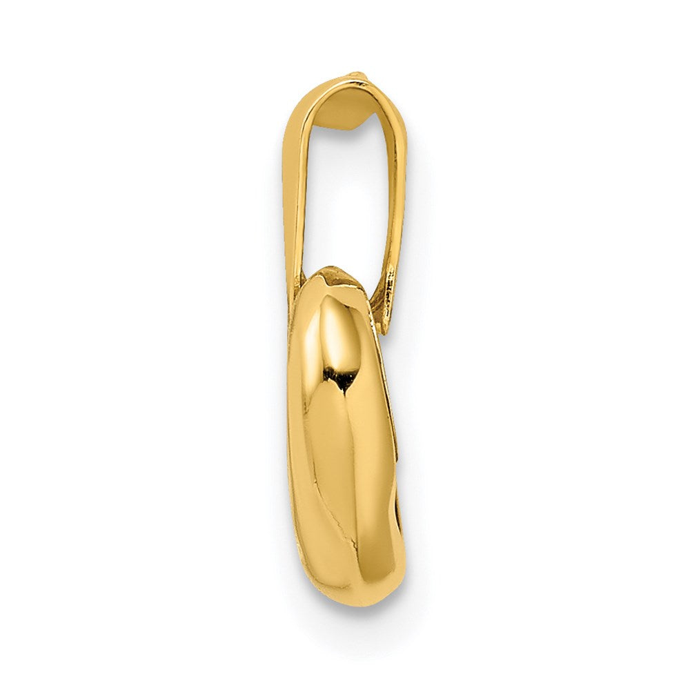 14k CZ Heart Pendant