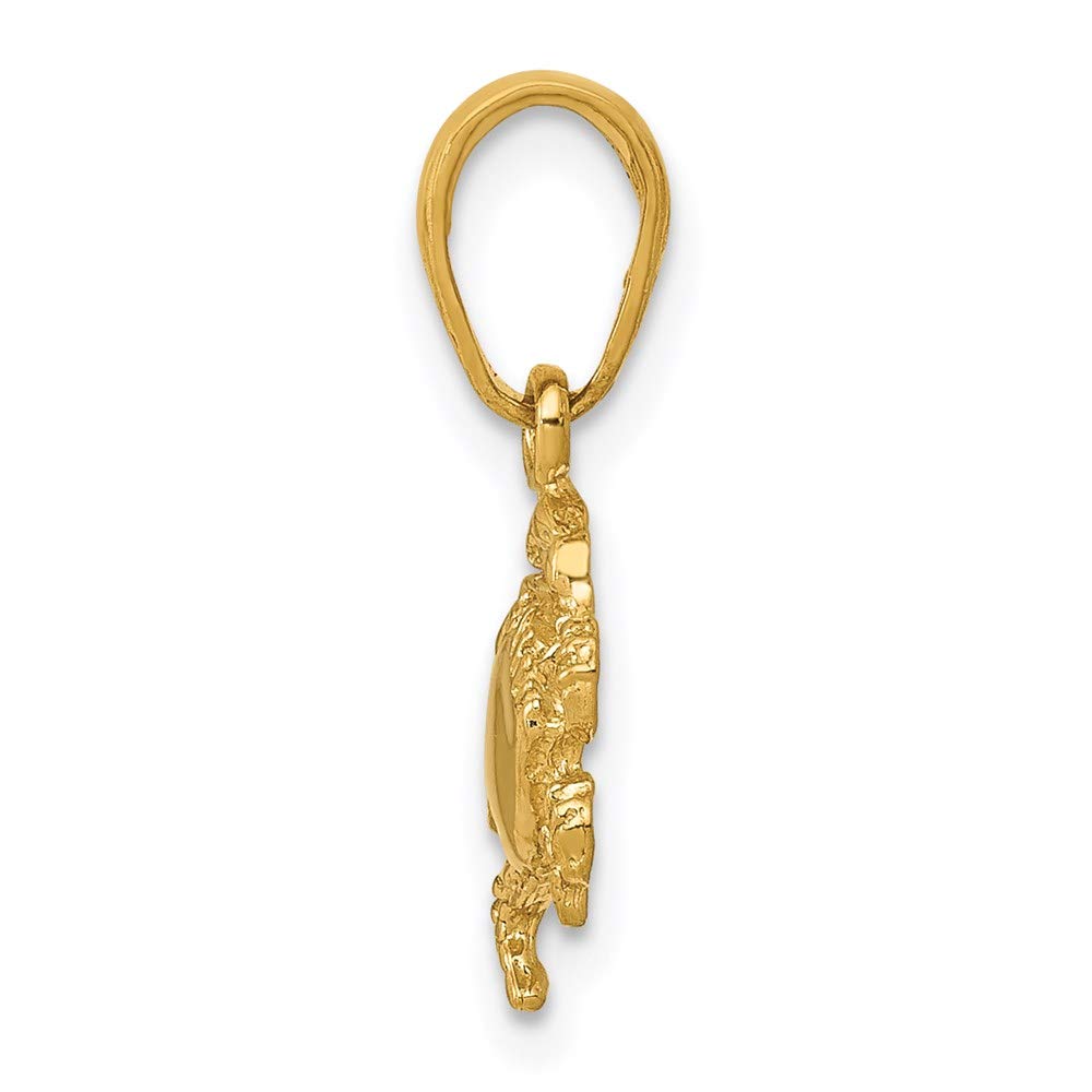 14k Crab Pendant