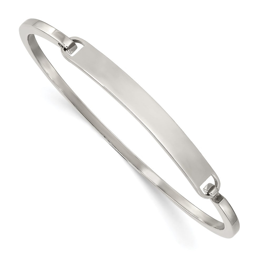 Stainless Steel Polished 2mm ID Bangle 6.75 inches