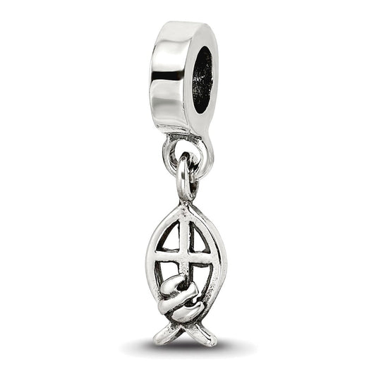 Sterling Silver Reflections Ichthus Dangle Bead