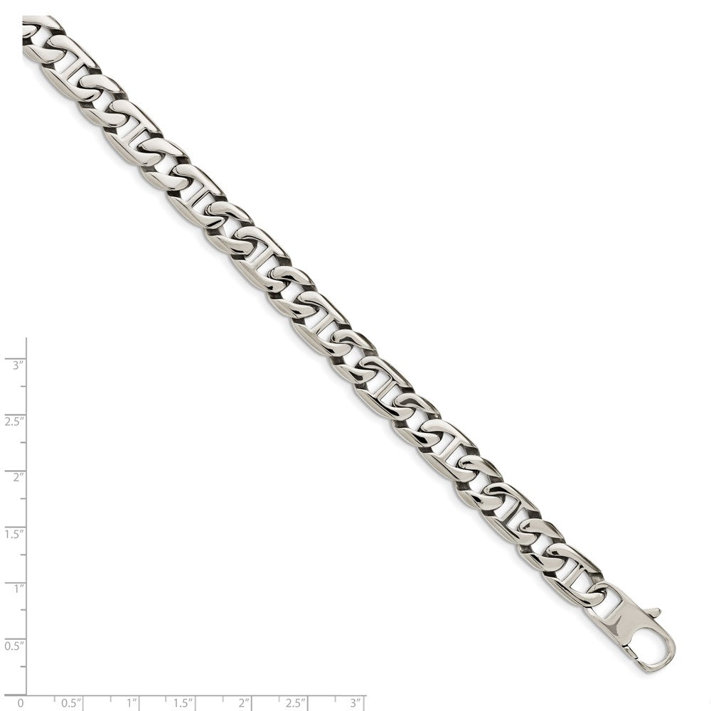 Stainless Steel Polished 8.25in Link Bracelet 8.25 inches