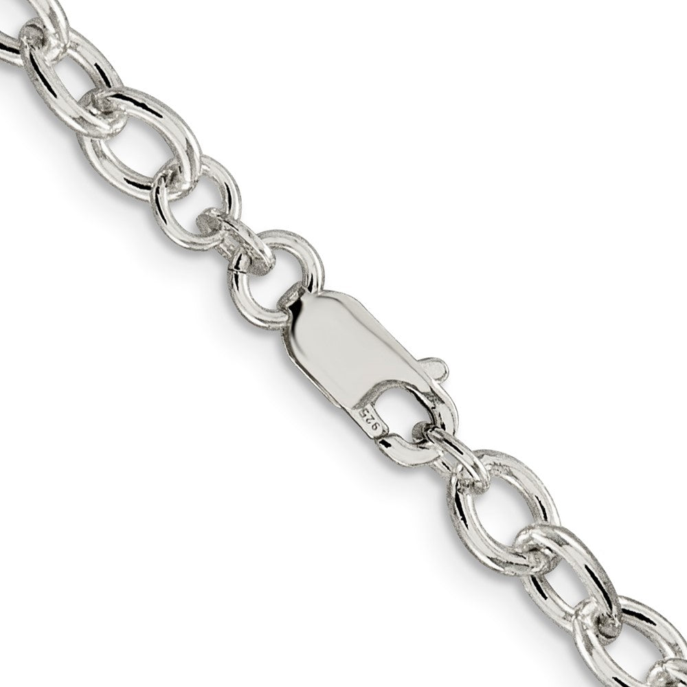 Sterling Silver 5.75mm Oval Cable Chain 20 Inches
