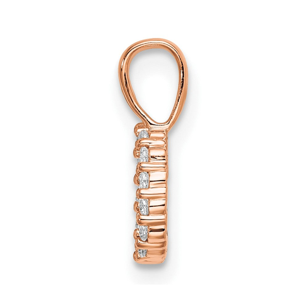 14KR Small Initial D Diamond Pendant