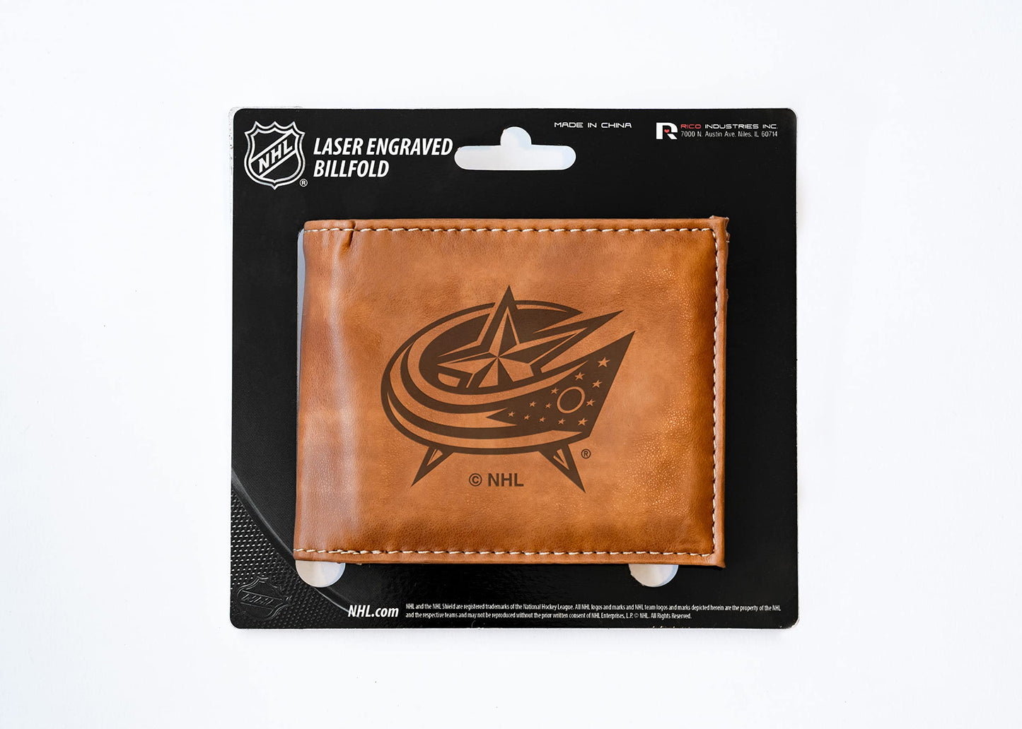 4" Brown NHL Columbus Blue Jackets Billfold Wallet