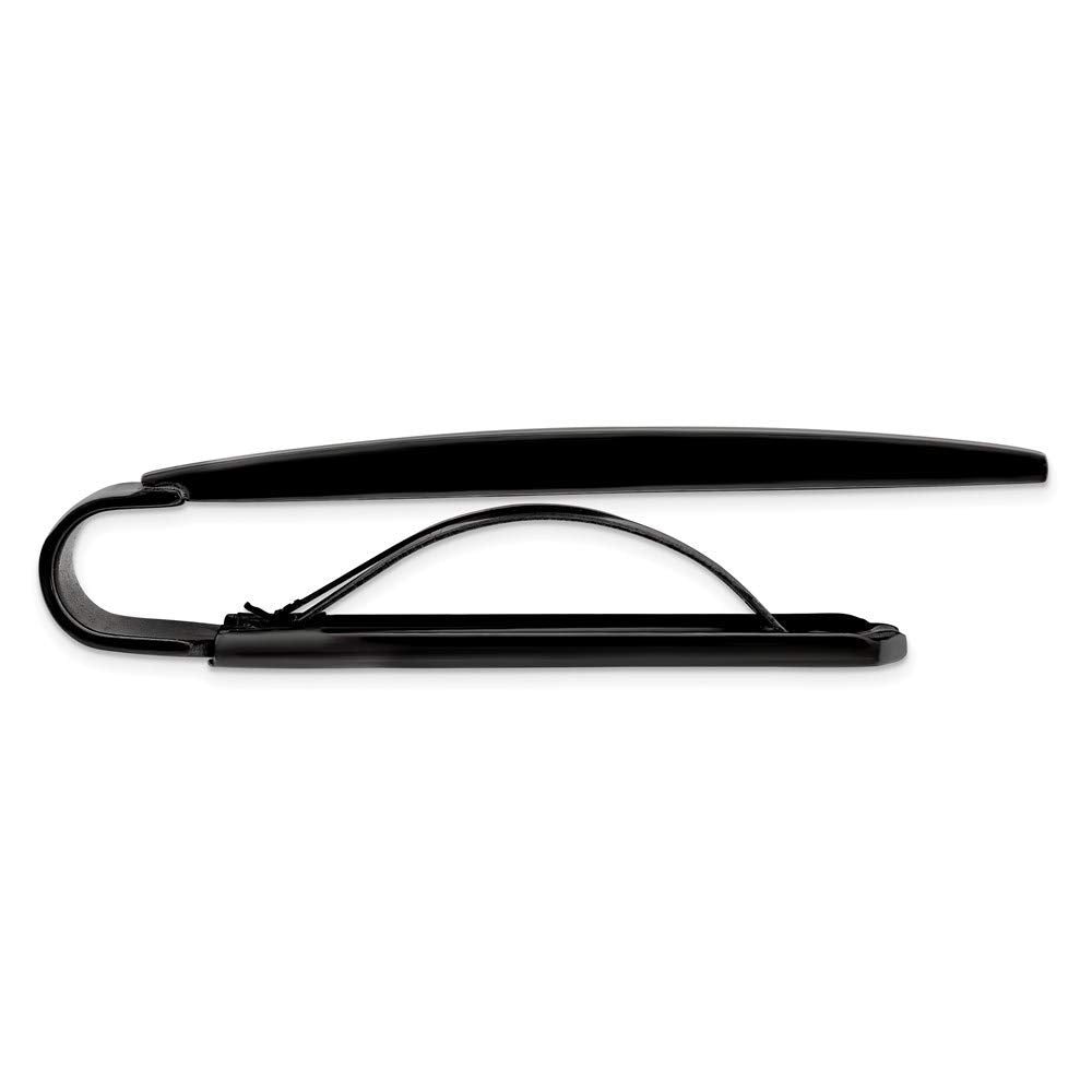 Primal Steel Stainless Steel Brushed and Polished Black IP-plated Money Clip