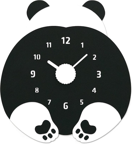Modern Minimalist Silent Wall Clock Funny Animal Collection (Panda Butt)
