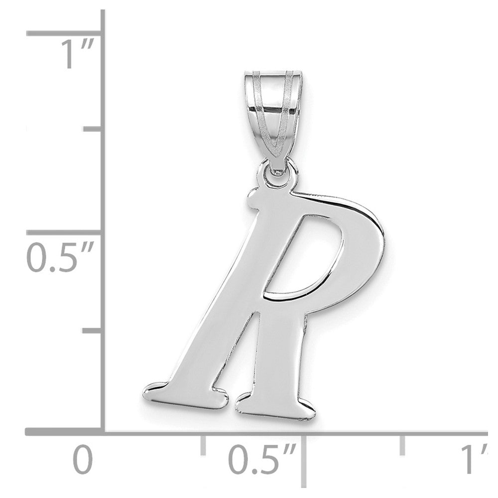 14kw Polished Letter R Initial Pendant
