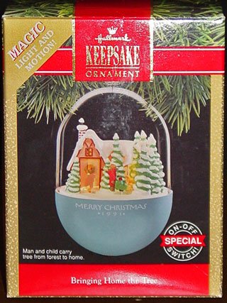Hallmark Light & Magic 1991 Bringing Home The Tree Ornament