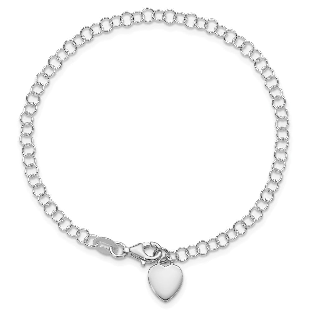 Sterling Silver Round Link Bracelet 7.25 inches