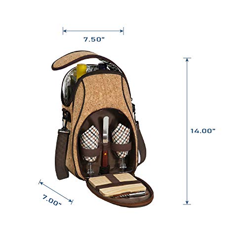 Oak & Olive OAKPSM229CK Brava Wine Cheese Tote Cork
