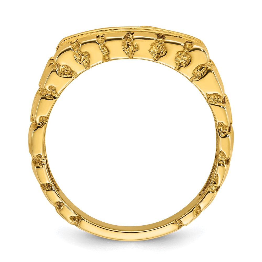 14k IBGoodman Men's 1/3 carat Diamond Nugget Complete Ring